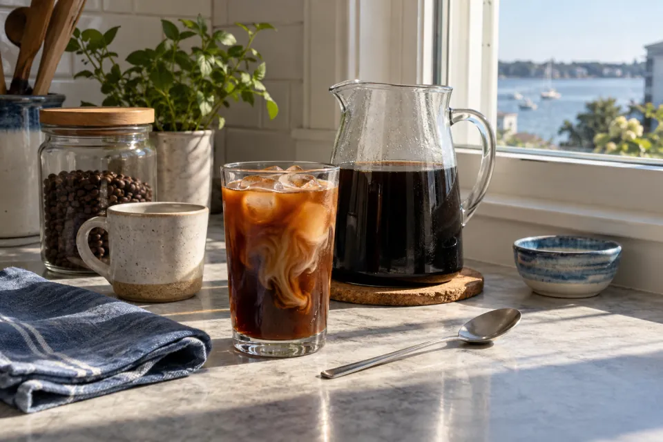 Keep the chilled drink setup compact, clean and easy to put away when summer ends.